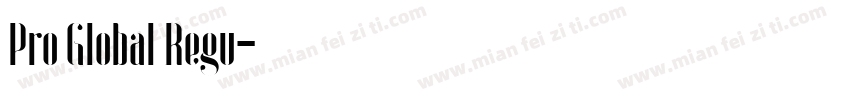 Pro Global Regu字体转换